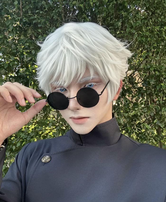 hình cosplay gojo tóc tai chỉnh chu
