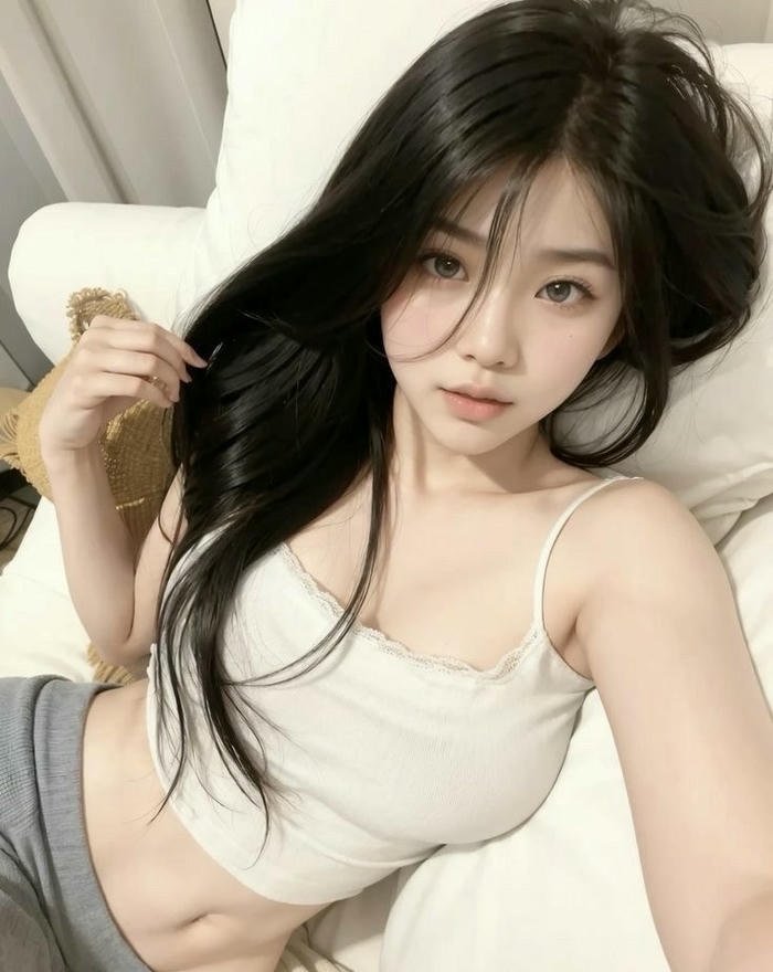 hình gái ngon dáng đẹp mặc áo 2 dây