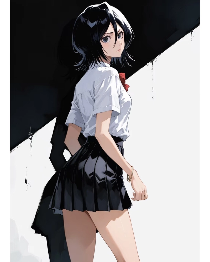 Ảnh Kuchiki Rukia mang nét nghiêm trang của nữ shinigami
