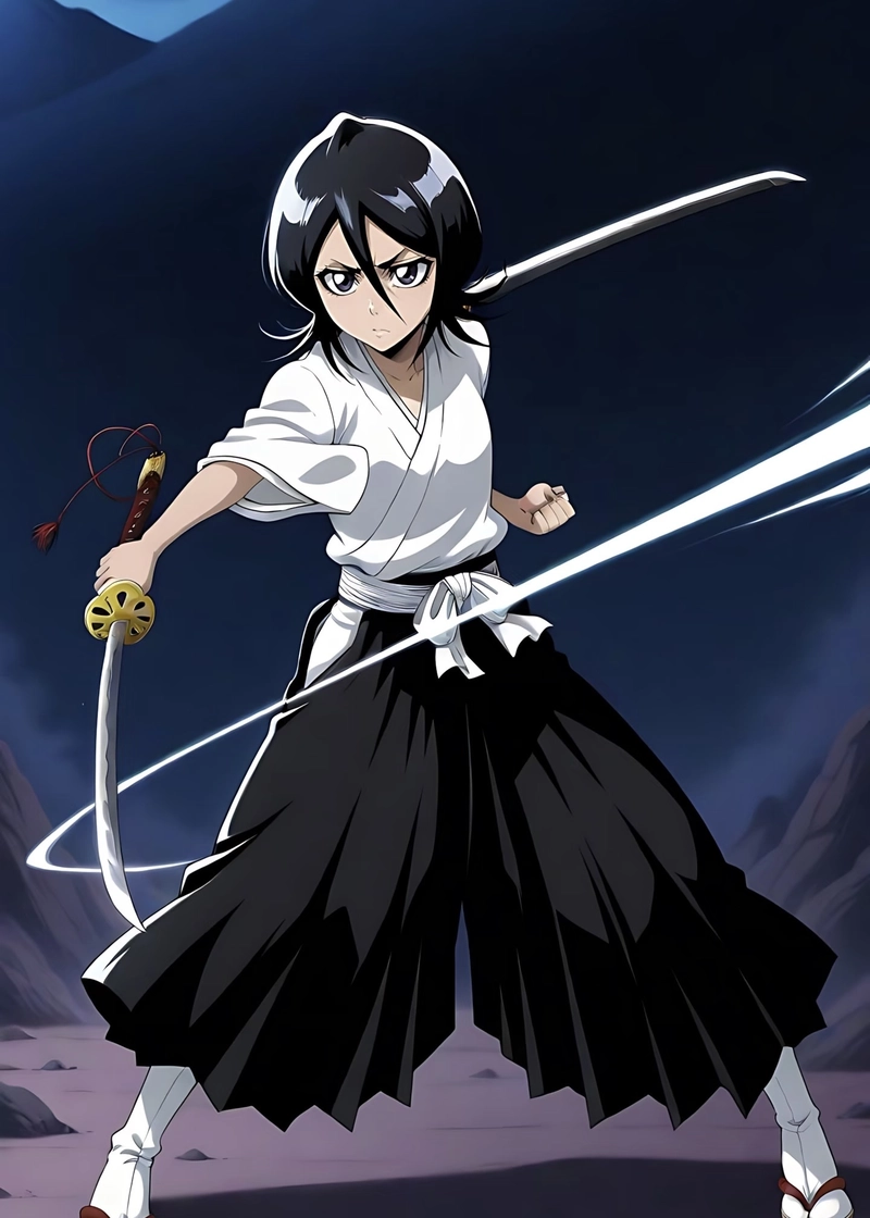 Ảnh Kuchiki Rukia mang nét trầm lặng rất đầy thu hút