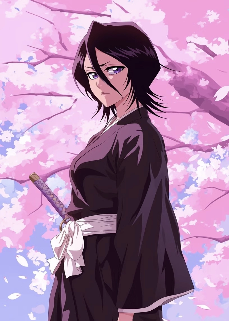 Ảnh Kuchiki Rukia tạo cảm giác điềm tĩnh qua ánh nhìn