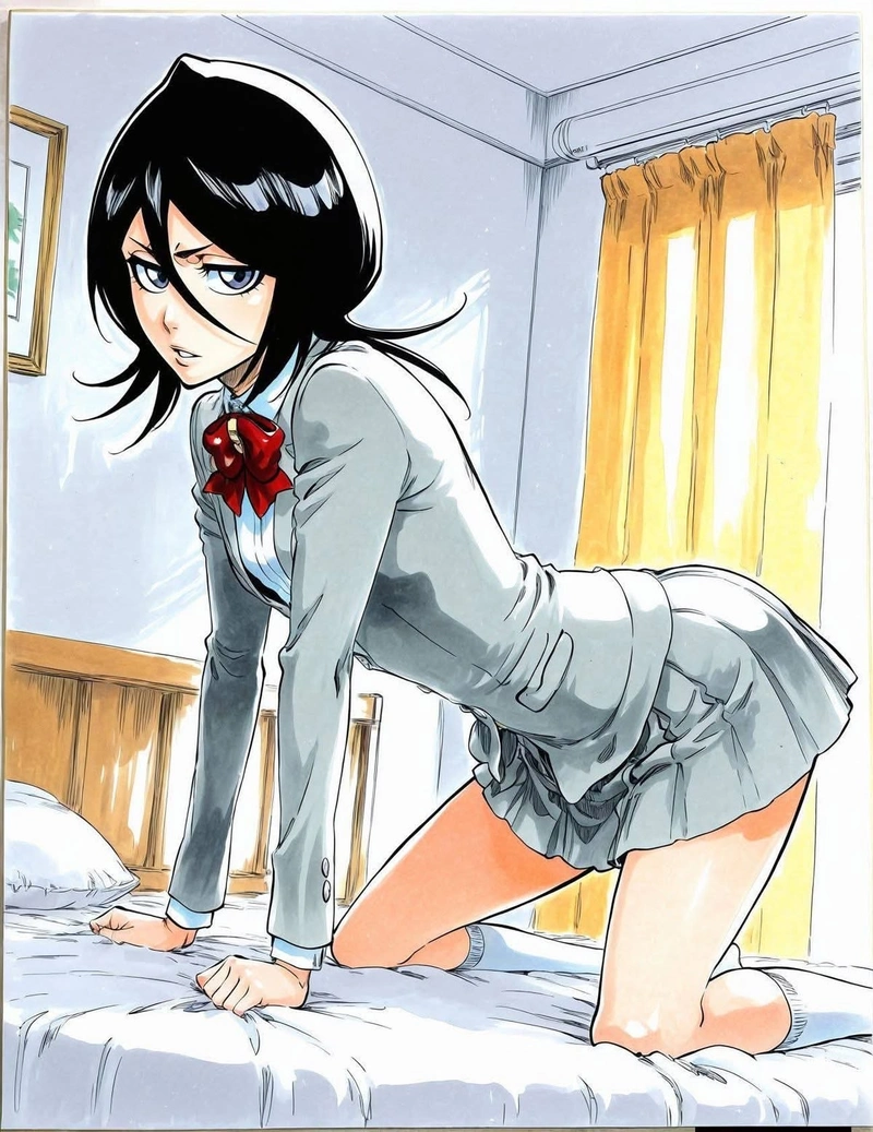 Ảnh Kuchiki Rukia tạo cảm giác uy nghi qua ánh nhìn
