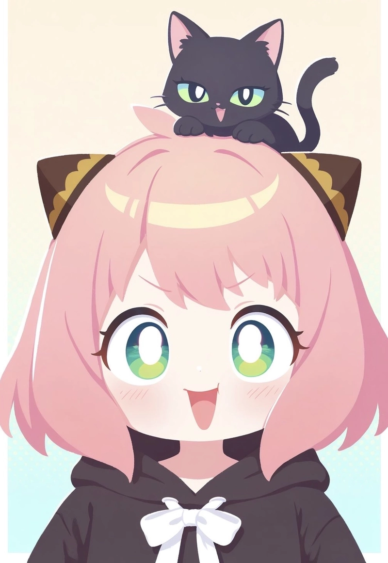 Ảnh anime Anya mang vẻ ngây ngô rất đầy đáng yêu