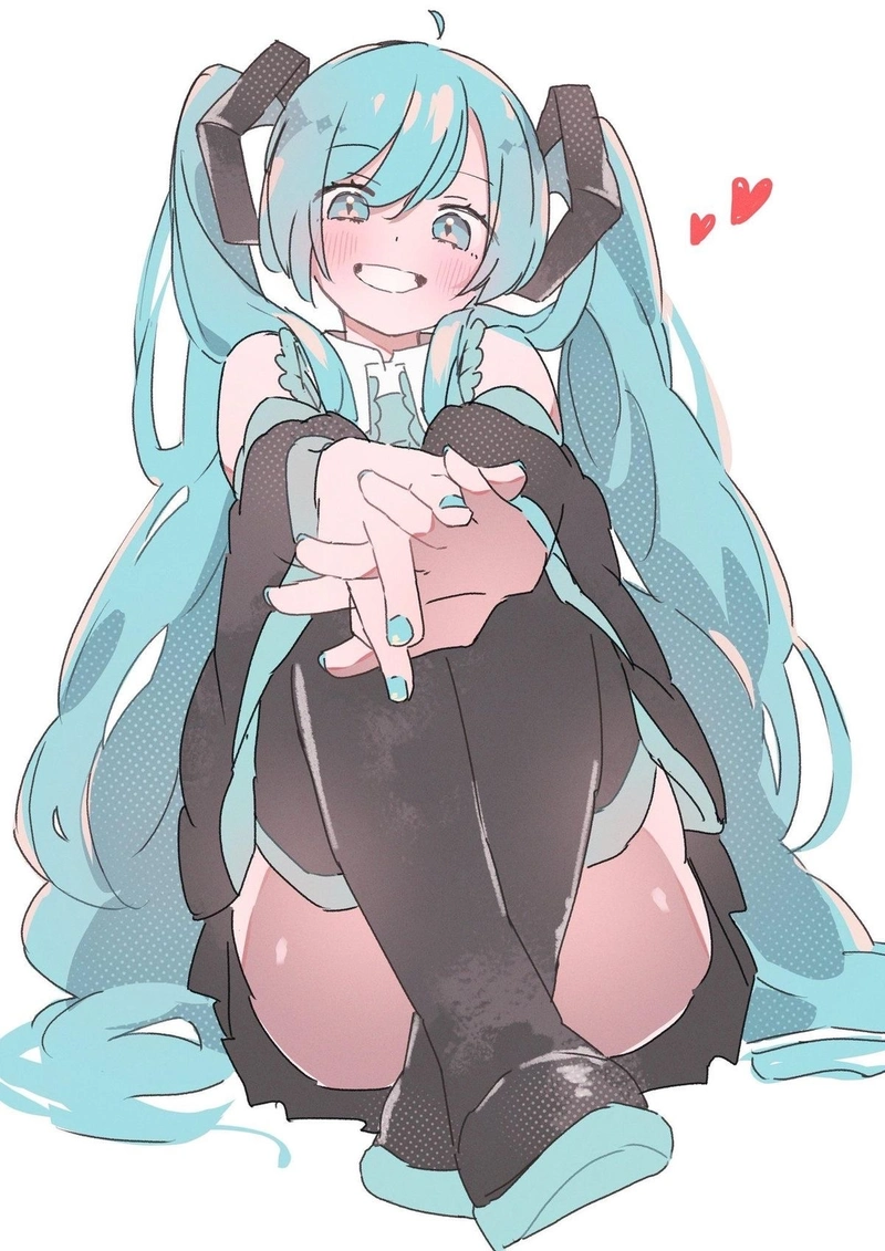 Ảnh anime Miku mang nét dễ thương rất hợp phong cách idol