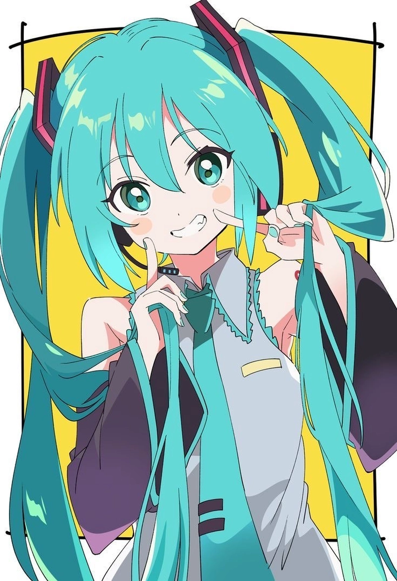 Ảnh anime Miku mang phong cách hiện đại rất đầy nữ tính