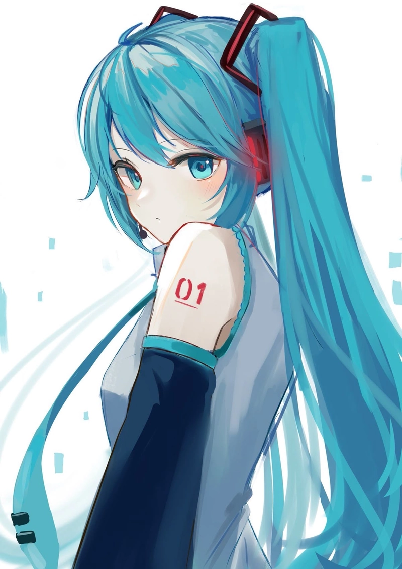 Ảnh anime Miku tạo cảm giác sinh động qua biểu cảm tươi
