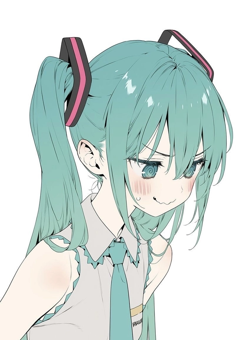 Ảnh anime Miku tạo dấu ấn bằng tông màu xanh nổi bật