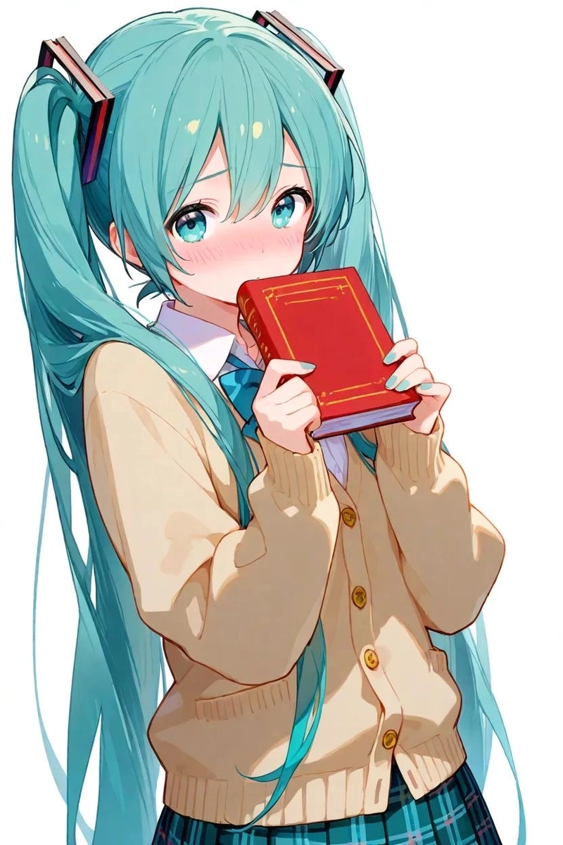 Ảnh anime Miku tạo điểm riêng bằng biểu cảm đáng yêu