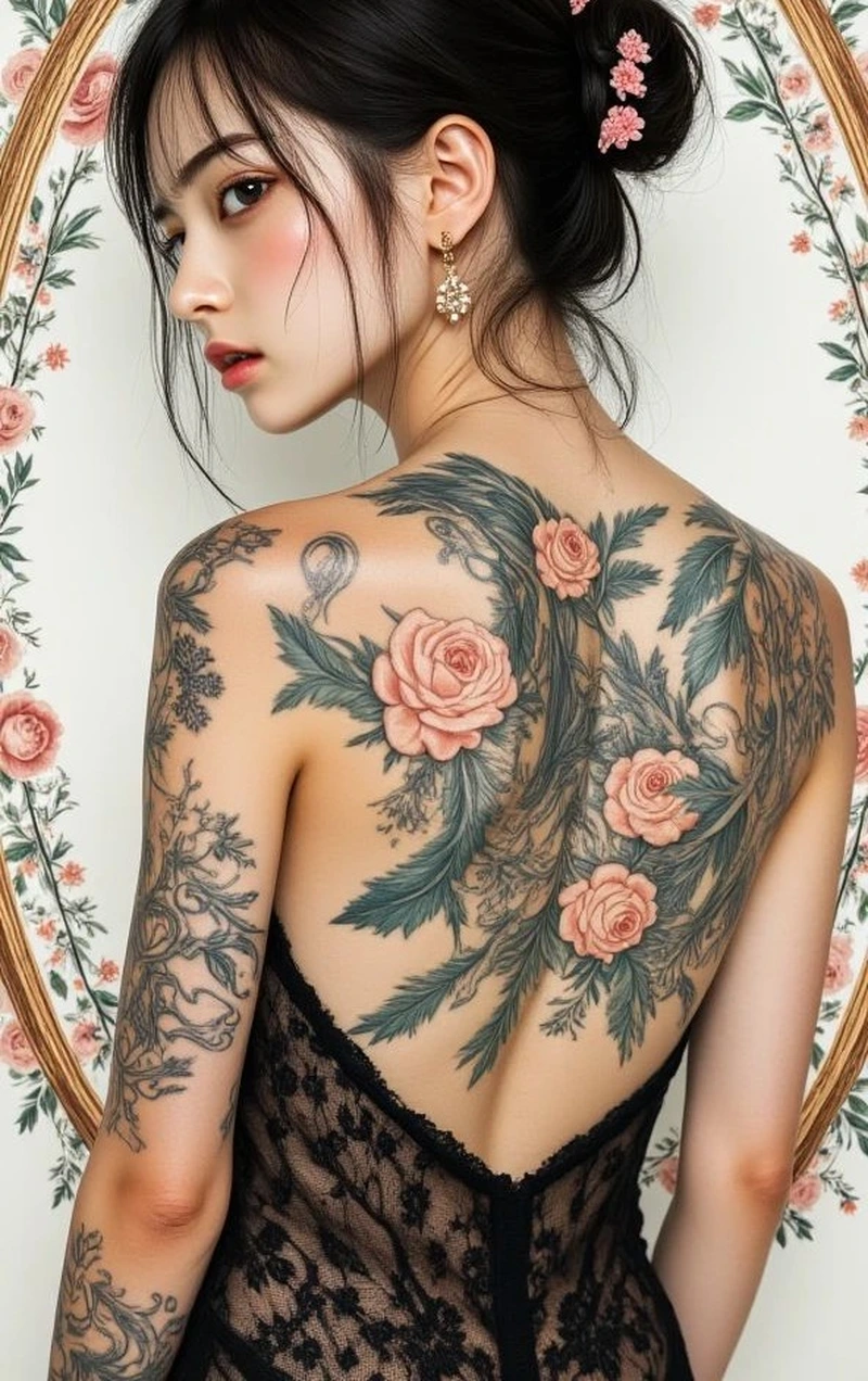 Ảnh hình xăm full lưng nữ dành cho người yêu thích tattoo