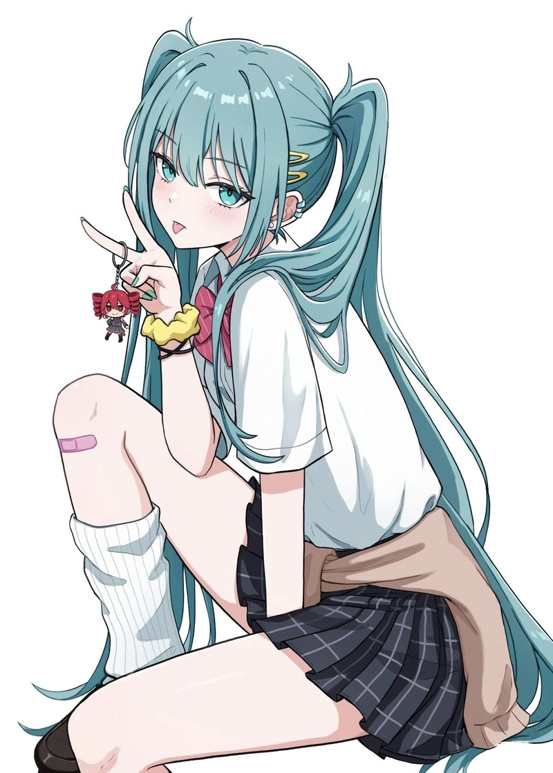 Anime Miku sở hữu mái tóc xanh đầy cảm giác mềm mại