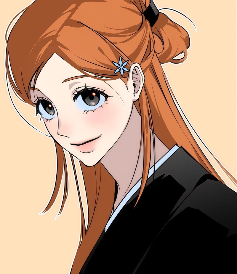 Hình Inoue Orihime mang vẻ trong trẻo đầy nét dễ thương