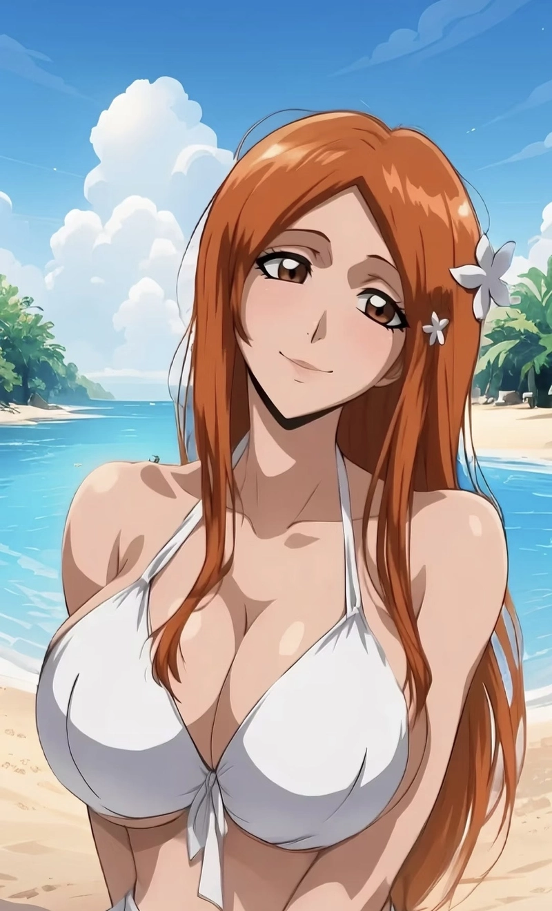 Hình Inoue Orihime sở hữu ánh mắt hiền tạo cảm giác ấm áp