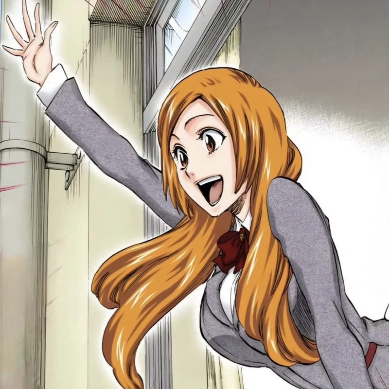 Hình Inoue Orihime tạo cảm giác đáng mến qua biểu cảm nhẹ