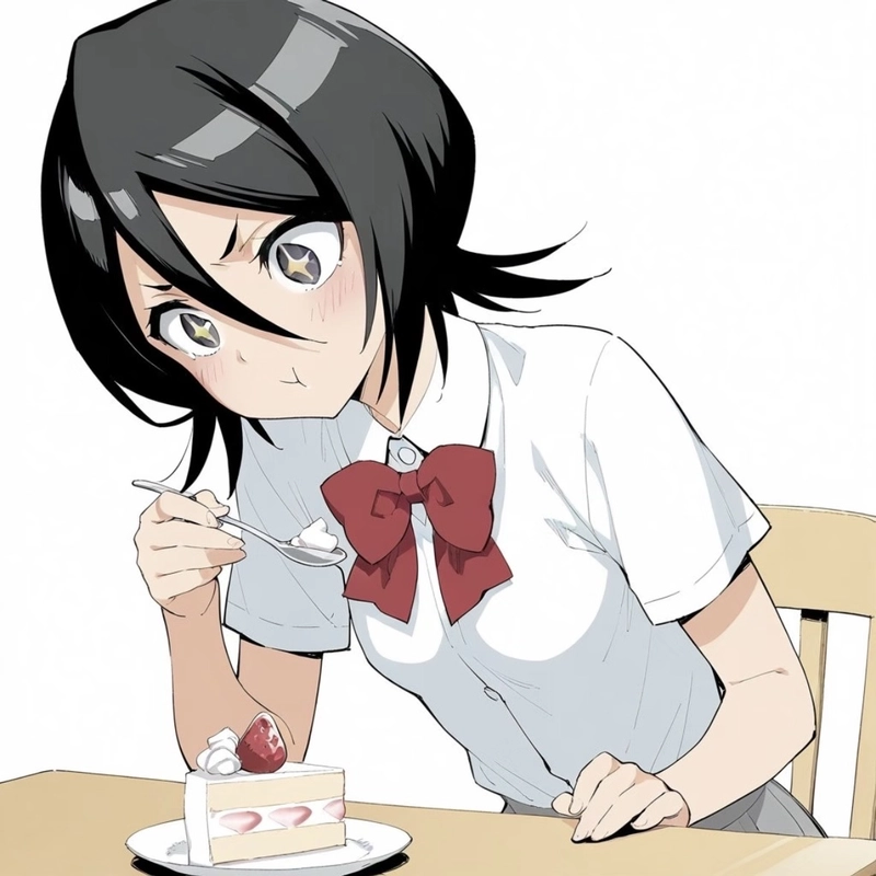 Hình Kuchiki Rukia sở hữu ngoại hình nhỏ gọn đầy cá tính