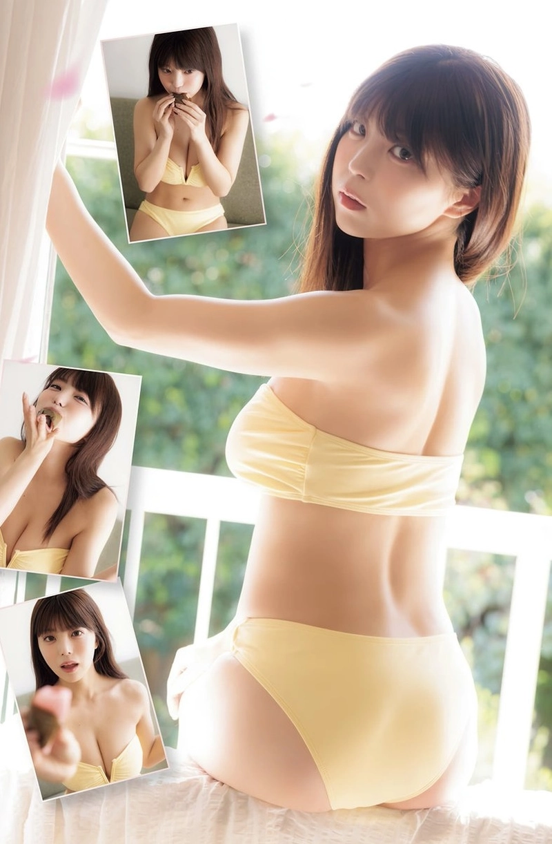 Hình Sakura Momo bikini sexy màu vàng