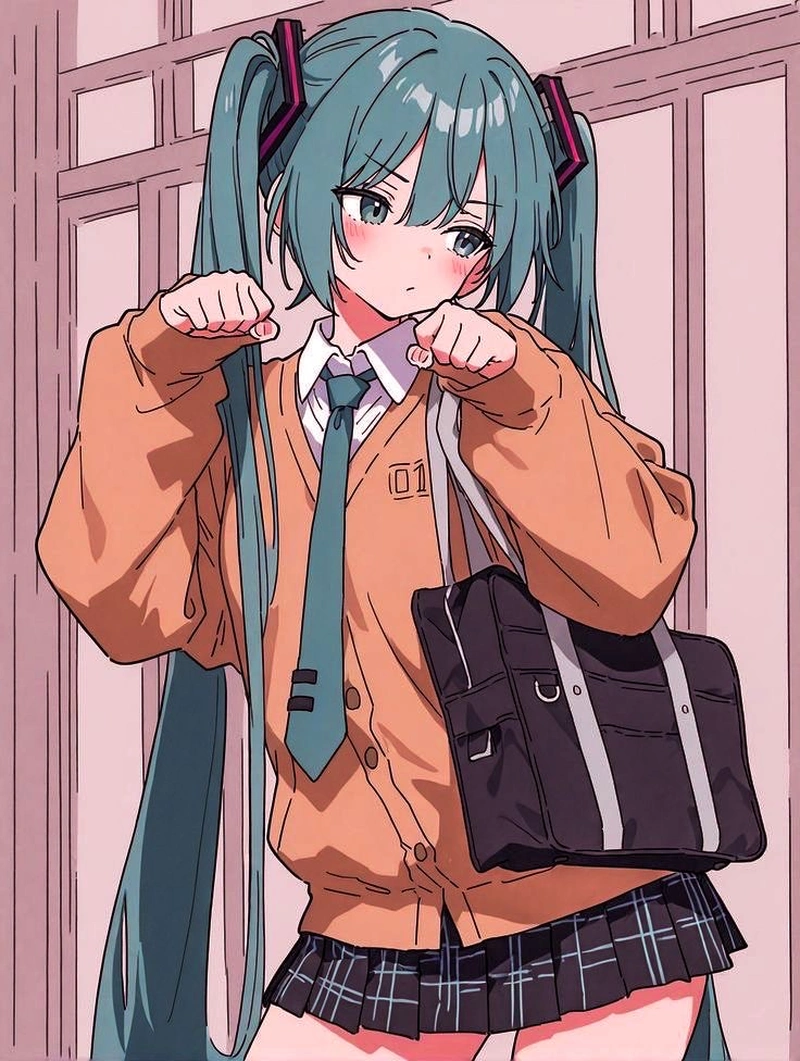 Hình anime Miku mang nét anime idol rất nổi bật