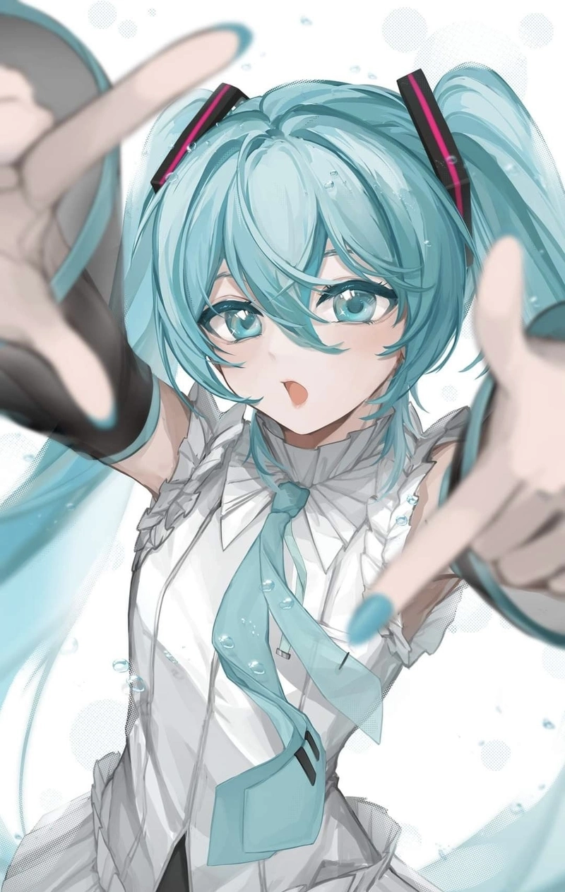 Hình anime Miku mang vẻ anime Nhật rất đầy dễ thương