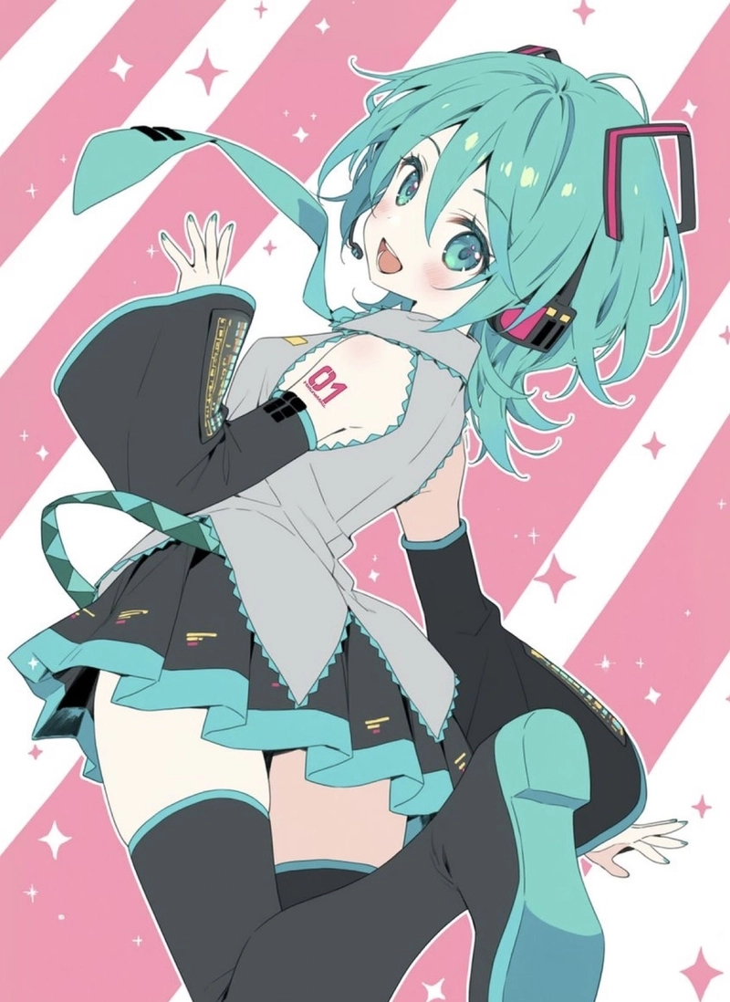 Hình anime Miku mang vẻ dịu dàng rất đầy sức sống