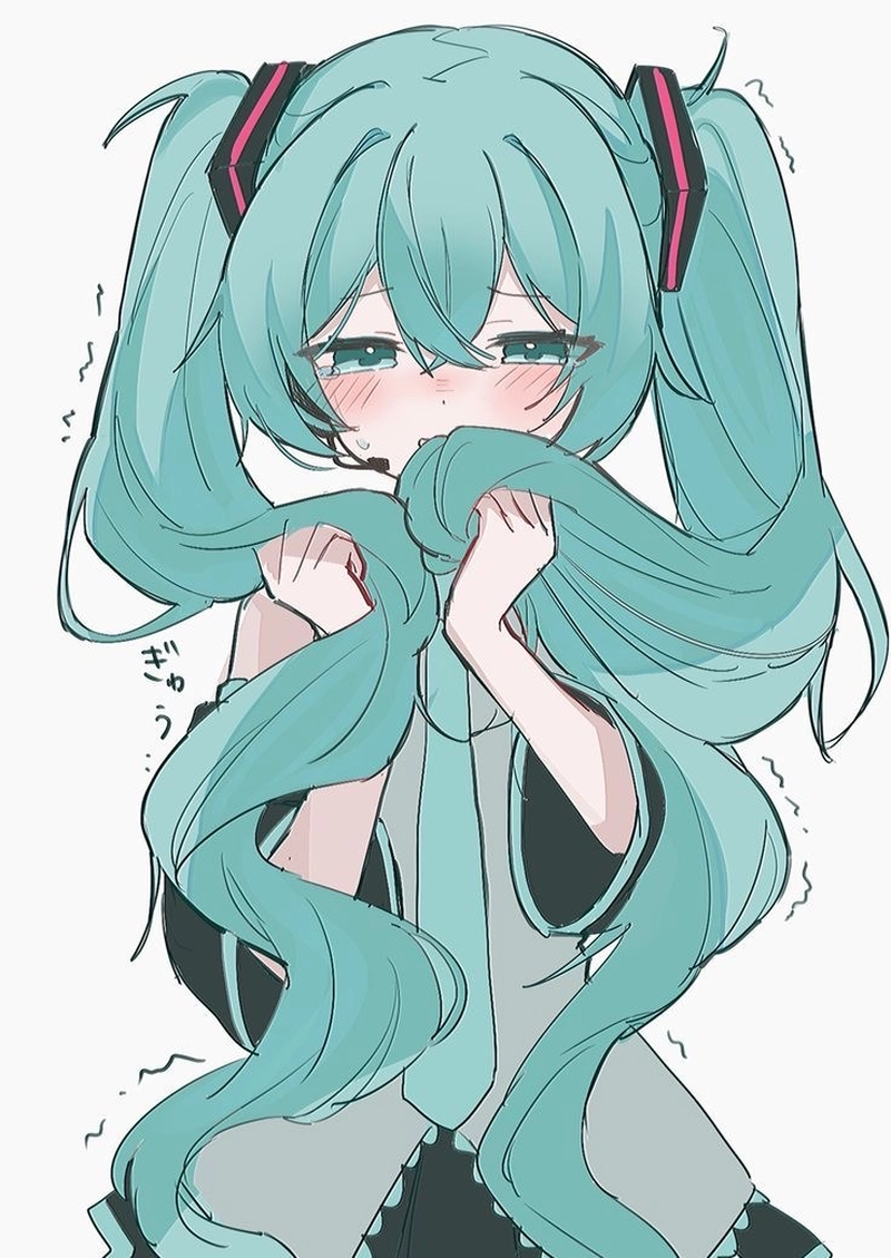 Hình anime Miku sở hữu ánh mắt long lanh đầy cảm xúc