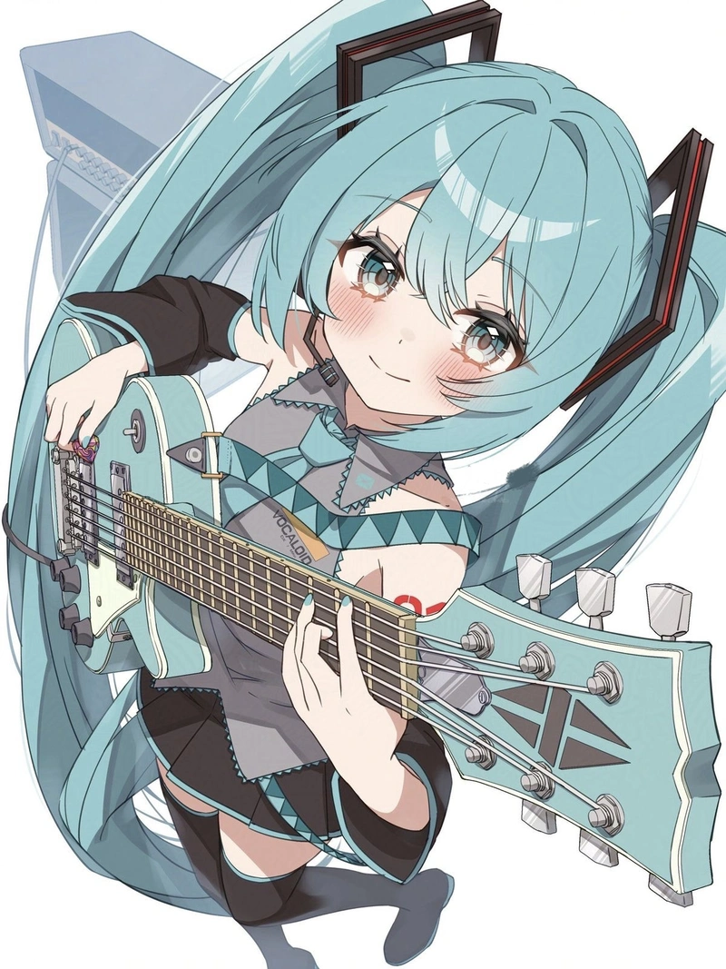 Hình anime Miku sở hữu nụ cười tươi rất đầy thu hút