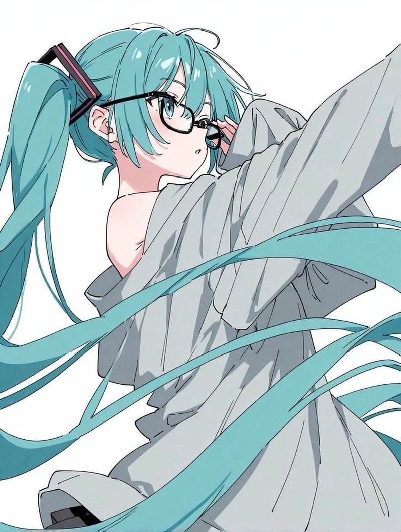 Hình anime Miku tạo cảm giác năng động qua nụ cười sáng