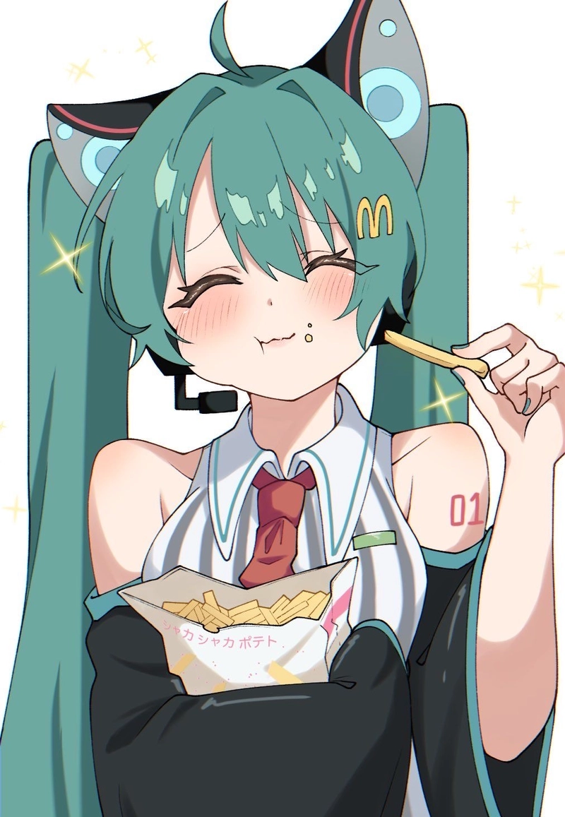 Hình anime Miku tạo cảm giác vui vẻ qua ánh mắt