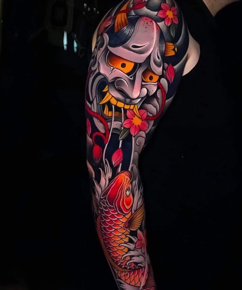 Hình xăm full tay nam hợp người thích tattoo mạnh mẽ