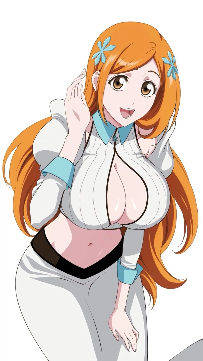 Inoue Orihime mang mái tóc cam rất nổi bật nhẹ nhàng