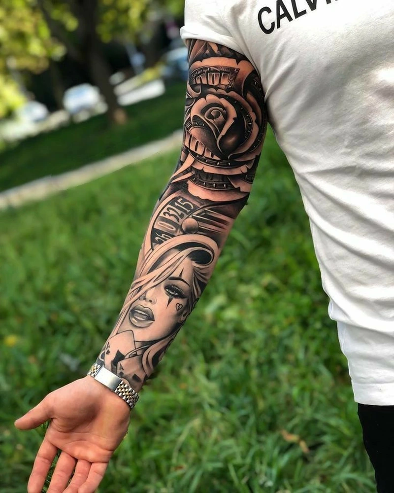 Mẫu tattoo hình học ở tay cho nam cực kỳ hiện đại đẹp