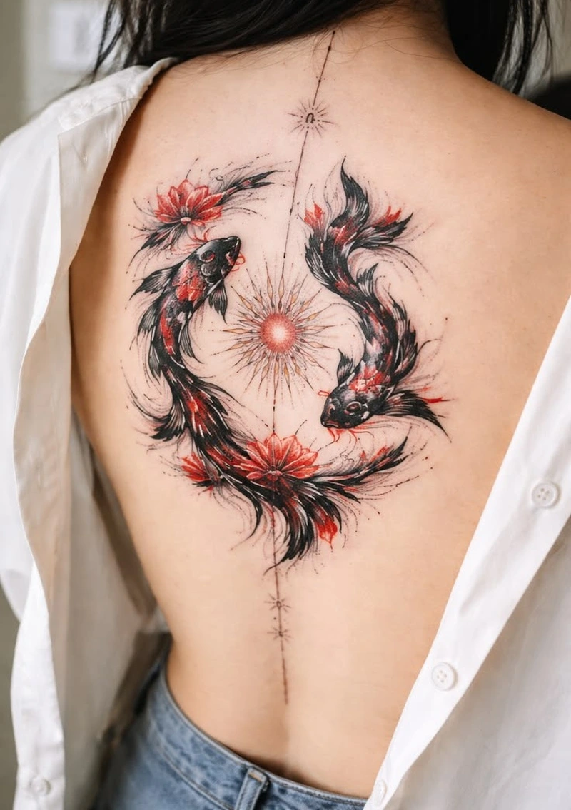 Tattoo lưng nữ mang vẻ đẹp cá tính và đầy thu hút