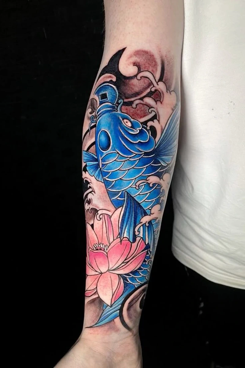 Tattoo samurai kín tay nam phong cách nhật cổ cực ngầu