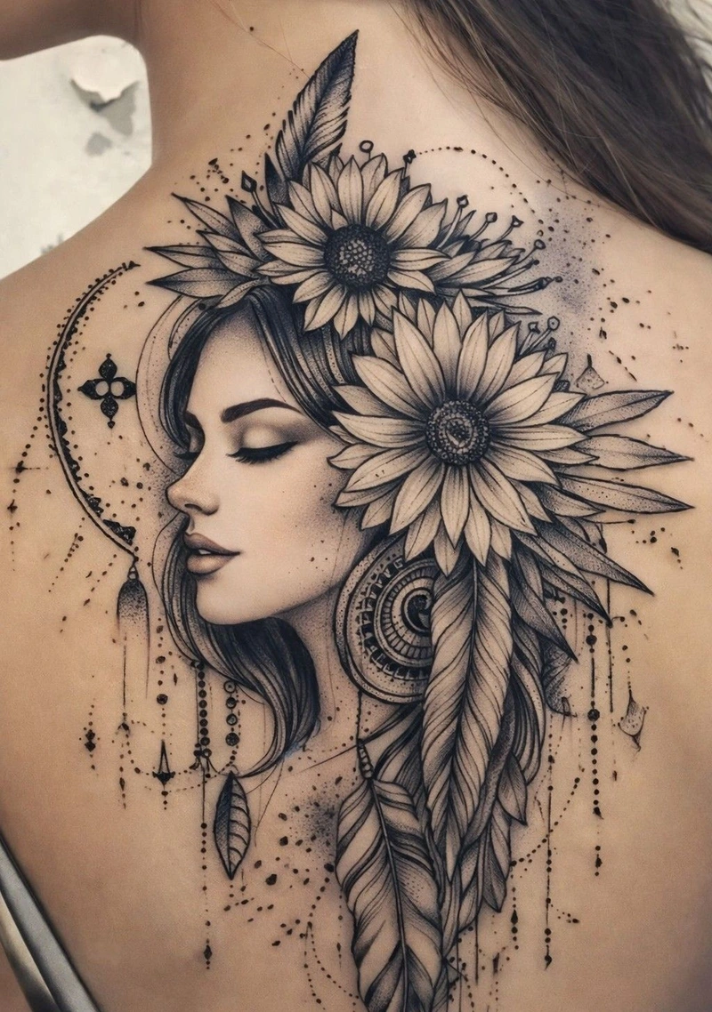 Ý tưởng xăm lưng nữ được yêu thích bởi nhiều tín đồ tattoo