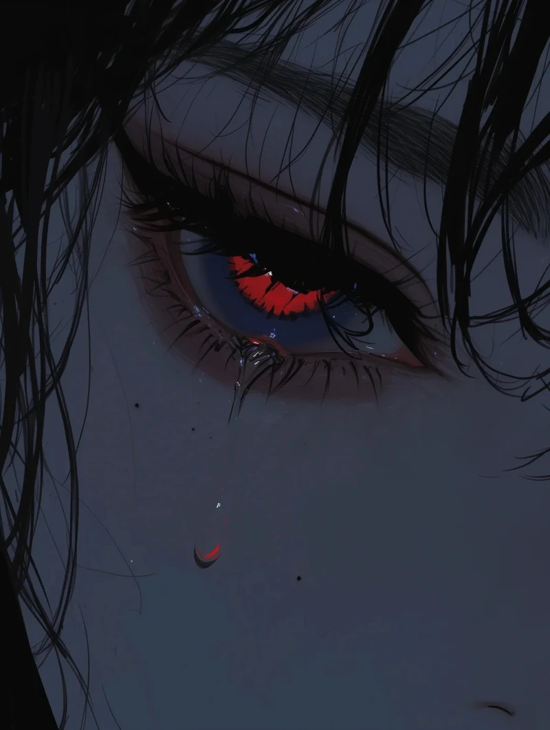ảnh anime buồn giữa rừng cây mùa thu