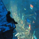 ảnh anime buồn nhìn về hoàng hôn