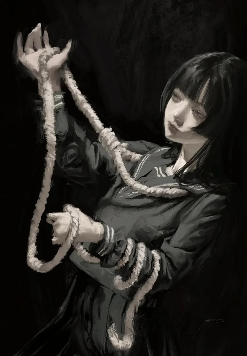 ánh trăng soi ảnh anime buồn