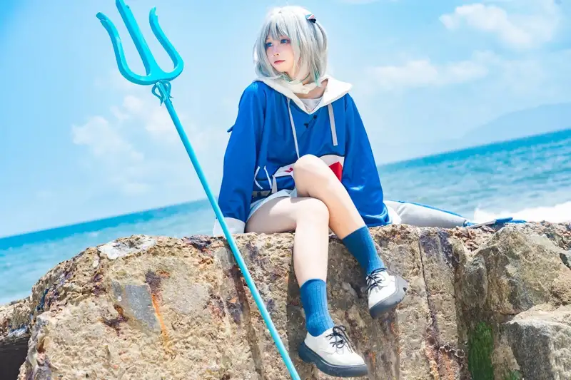 Ảnh Yaoyaoqwq Gawr Gura cosplay phong cách anime