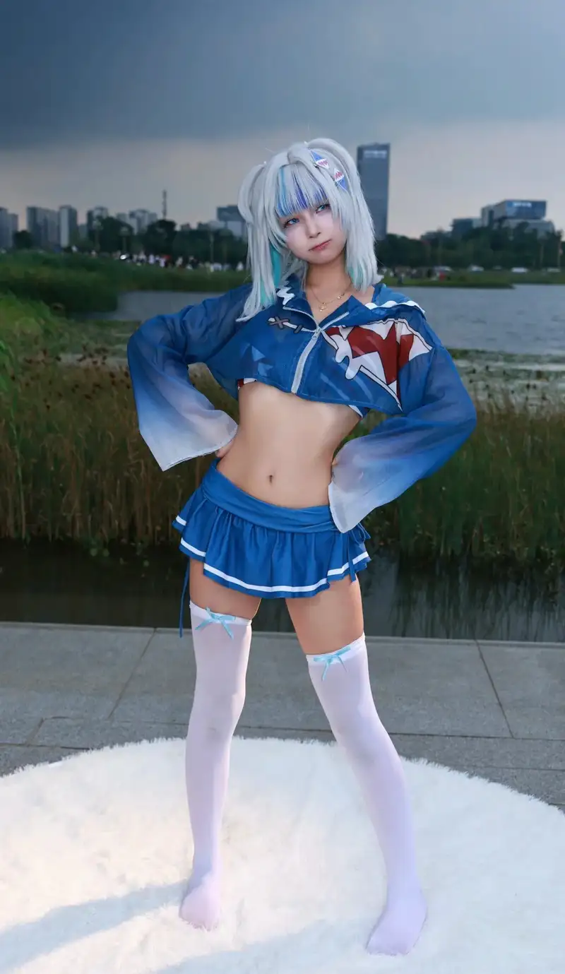 Yaoyaoqwq cosplay Gawr Gura ấn tượng