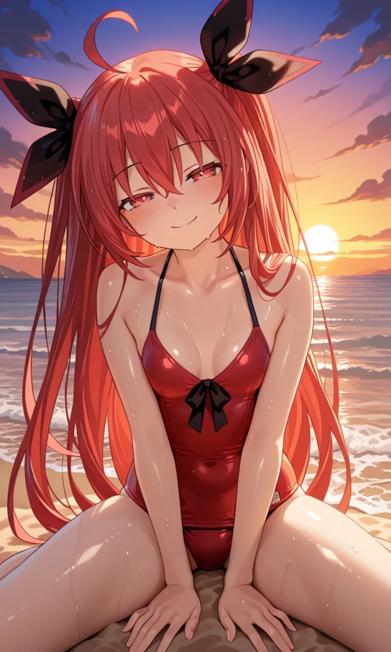 Ảnh Itsuka Kotori hentai khoe vú to tròn quyến rũ