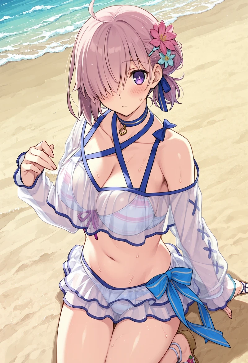 Ảnh hentai Mash Kyrielight khỏa thân mông to quyến rũ