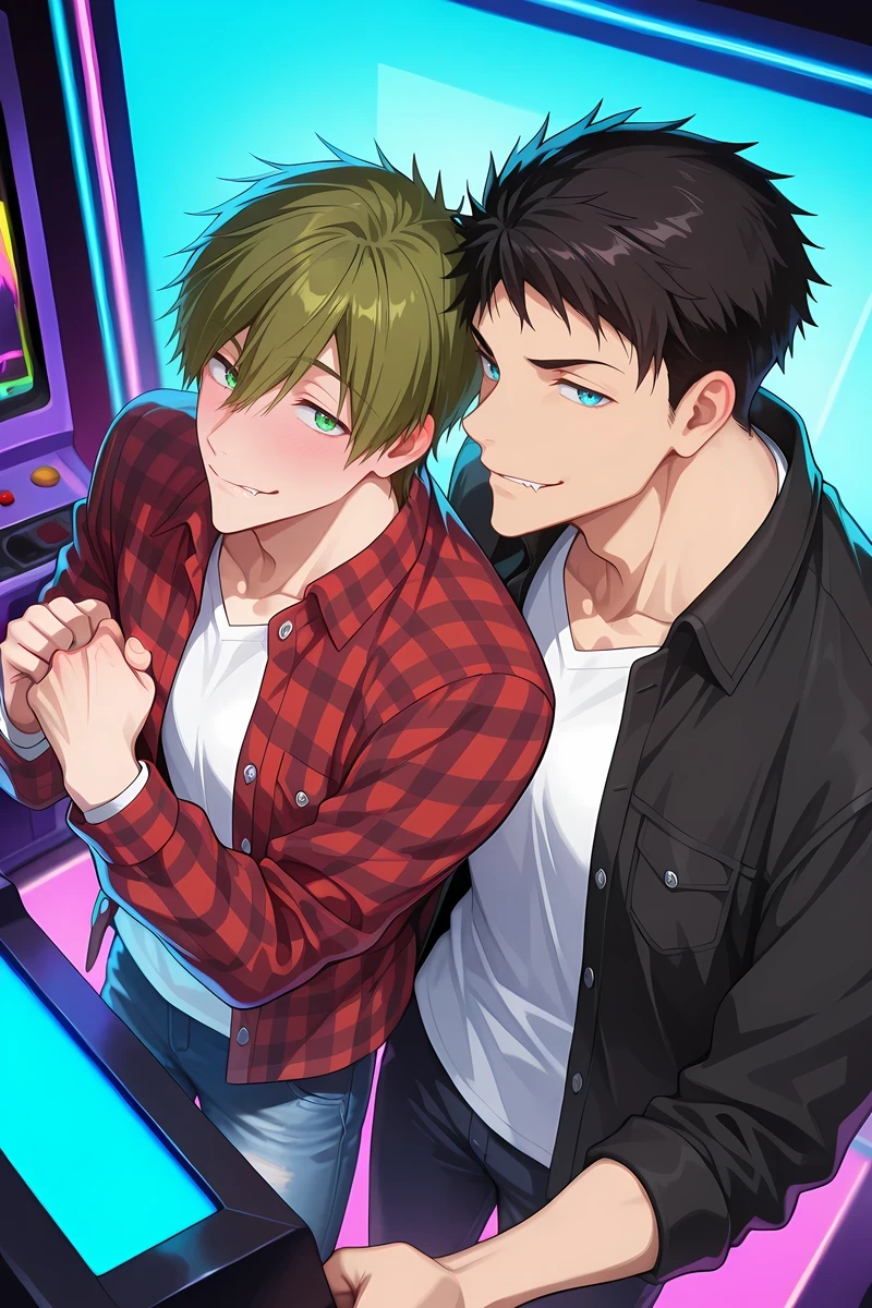 Cặp đôi đam mỹ anime ánh mắt gợi tình mãnh liệt