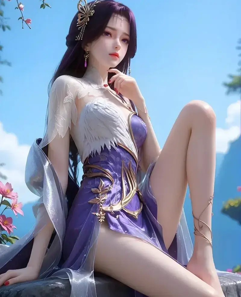 Hình 3D Vân Hi bikini ướt át ngực đầy quyến rũ