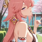 Hình Yae Miko hentai cởi đồ show hàng full HD