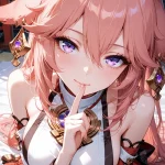 Hình hentai Yae Miko bikini show hàng nóng bỏng