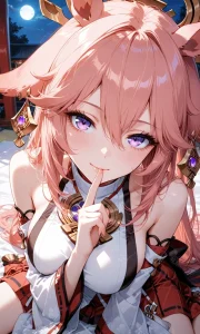 Hình hentai Yae Miko bikini show hàng nóng bỏng