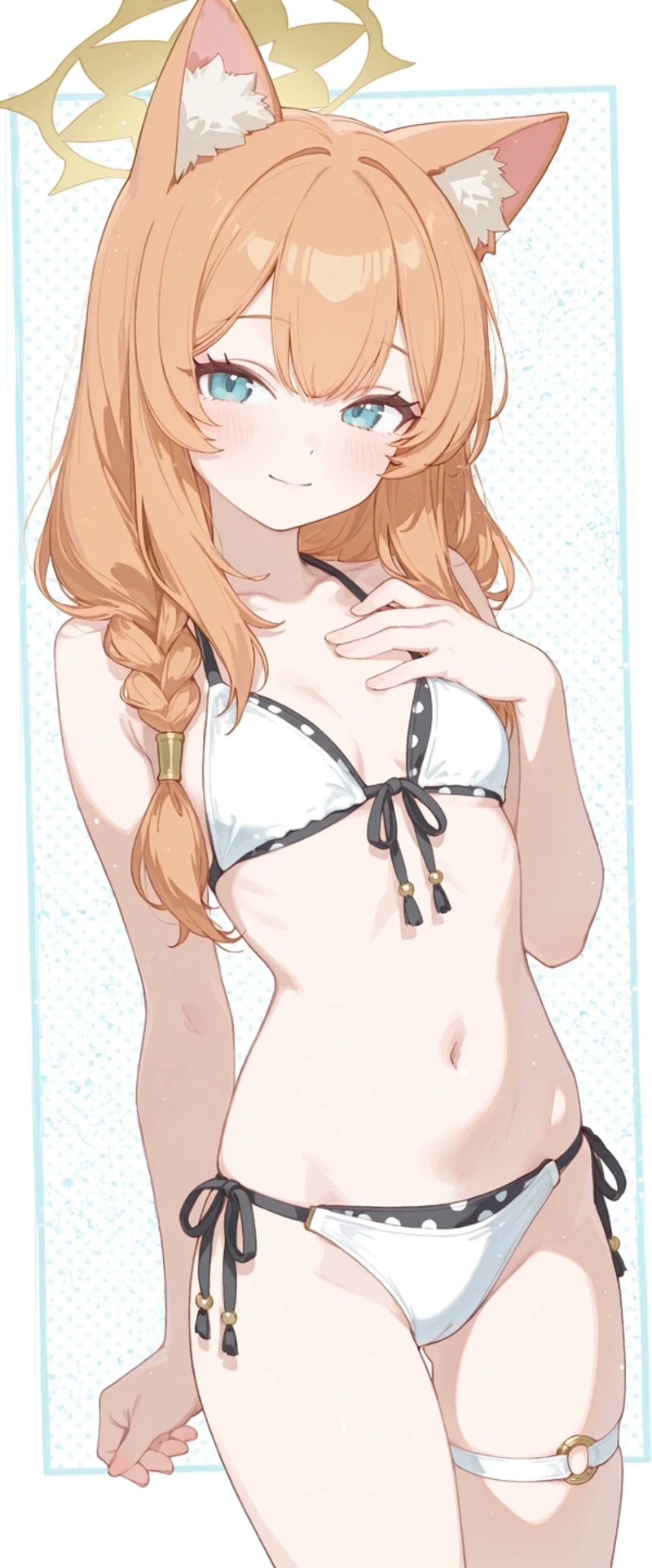 Manga Iochi Mari mặc bikini màu trắng