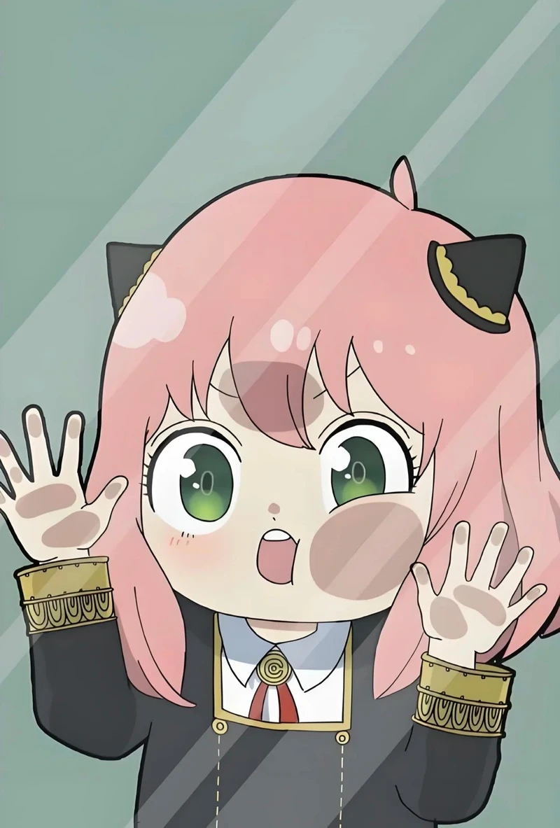 ảnh anime anya chibi với biểu cảm đáng yêu