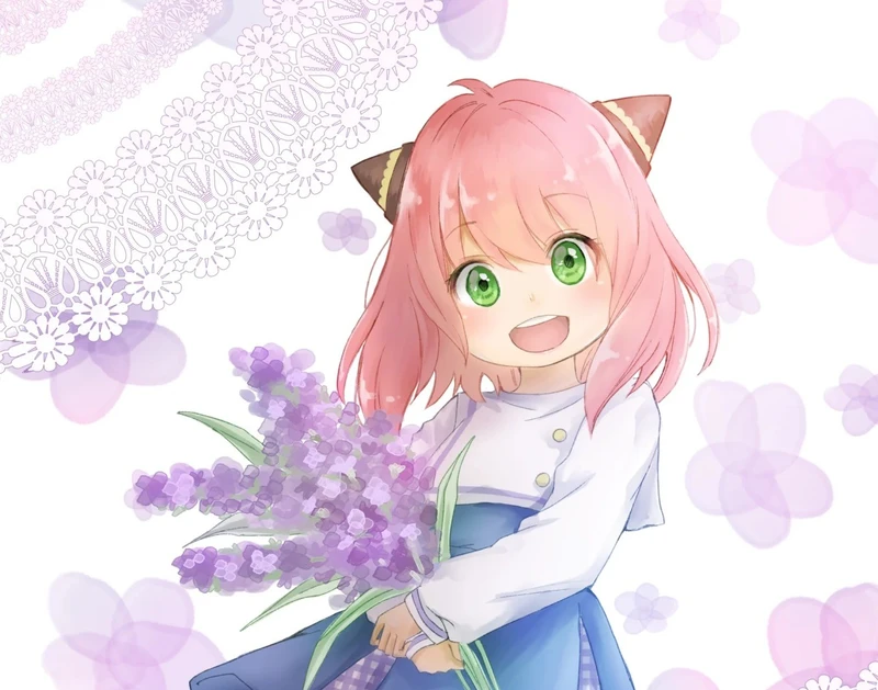 ảnh anime anya dễ thương trong phong cách chibi