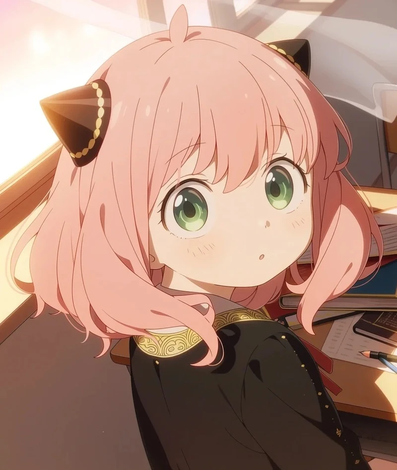 ảnh anime anya sắc nét với biểu cảm dễ thương