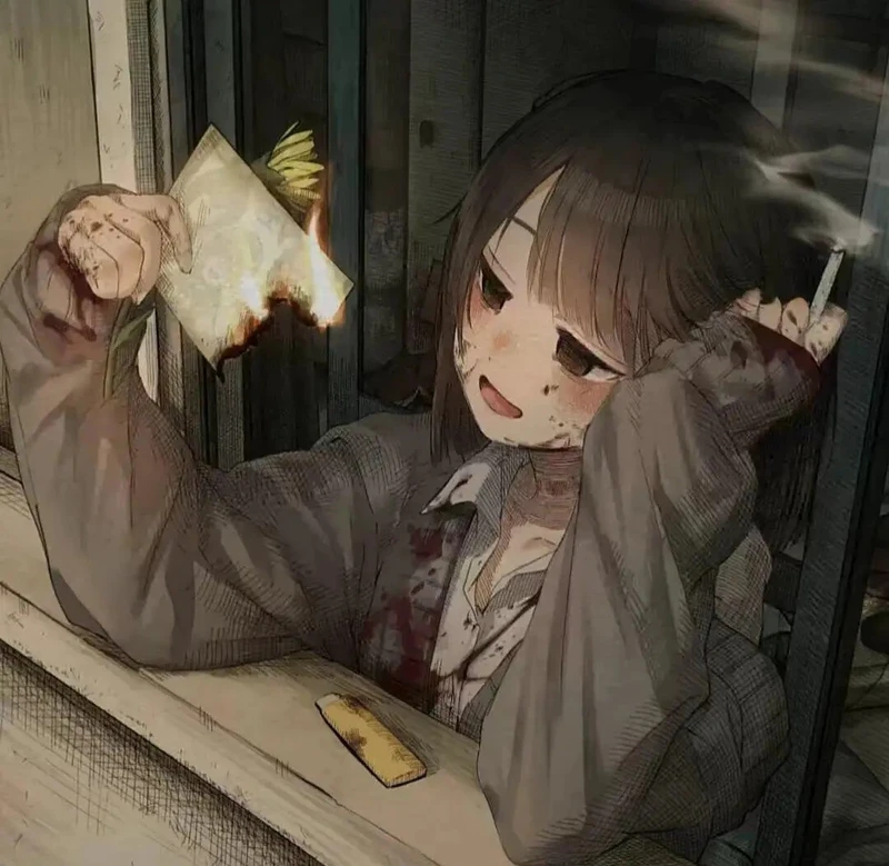 ảnh anime buồn u sầu trong không gian vắng