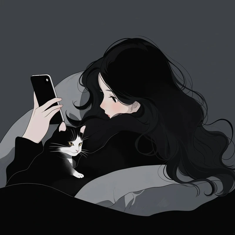 ảnh anime buồn và cô đơn giữa màn đêm